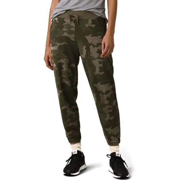 PrAna Women's NWT Cozy Up Ankle Pant in Sage Camo Size Medium - Picture 1 of 11